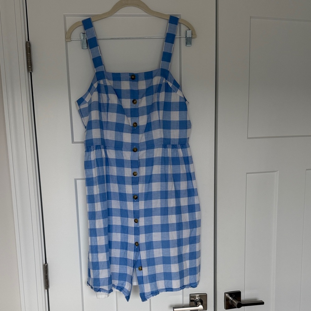 J. Crew Women’s Blue and White Plaid Dress